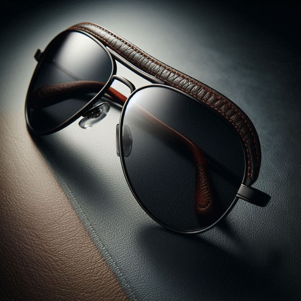 Aviators with Leather Details